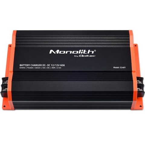 Ładowarka Monolith DC-DC do akumulatorów LiFePO4 AGM 12V-12V | 60A | 720W Ładowarka Monolith DC-DC do akumulatorów LiFePO4 AGM 12V-12V | 60A | 720W