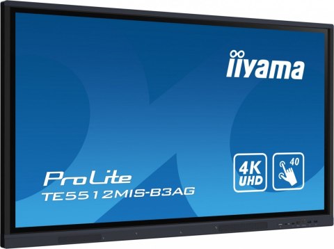 Monitor interaktywny 55 cali TE5512MIS-B3AG INFRARED,40pkt,IPS,4K,7H,WiFi,VGA,HDMI, USB-c,Wifi,Bluetooth,metal,8ms Monitor interaktywny 55 cali TE5512MIS-B3AG INFRARED,40pkt,IPS,4K,7H,WiFi,VGA,HDMI, USB-c,Wifi,Bluetooth,metal,8ms