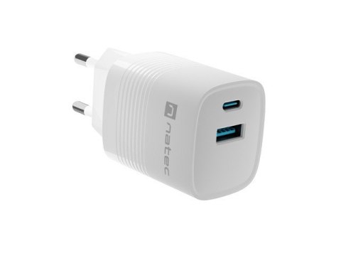Ładowarka sieciowa Ribera GAN 1X USB-A + 1X USB-C 30W Biała Ładowarka sieciowa Ribera GAN 1X USB-A + 1X USB-C 30W Biała