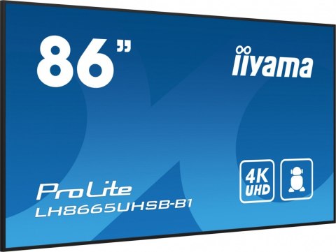Monitor 86 cali LH8665UHSB-B1, 24/7, IPS, ANDROID 11, 4K, 800cd, iiSignage2, SDM, 2x HDMI, DP, 2x USB,2x 10W, RJ45, WiFi, 4/32GB Monitor 86 cali LH8665UHSB-B1, 24/7, IPS, ANDROID 11, 4K, 800cd, iiSignage2, SDM, 2x HDMI, DP, 2x USB,2x 10W, RJ45, WiFi, 4/32GB