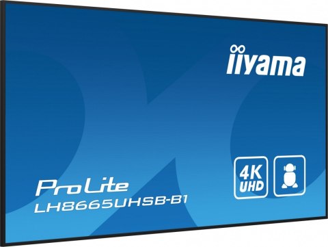 Monitor 86 cali LH8665UHSB-B1, 24/7, IPS, ANDROID 11, 4K, 800cd, iiSignage2, SDM, 2x HDMI, DP, 2x USB,2x 10W, RJ45, WiFi, 4/32GB Monitor 86 cali LH8665UHSB-B1, 24/7, IPS, ANDROID 11, 4K, 800cd, iiSignage2, SDM, 2x HDMI, DP, 2x USB,2x 10W, RJ45, WiFi, 4/32GB