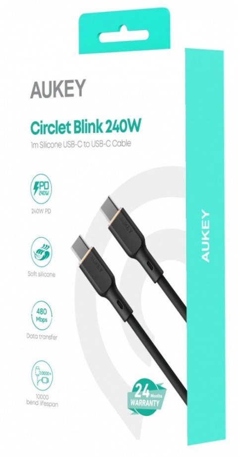 CB-SCC241 silikonowy kabel USB-C - USB-C | 1m | 5A | 240W PD CB-SCC241 silikonowy kabel USB-C - USB-C | 1m | 5A | 240W PD