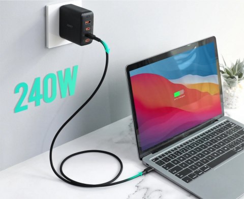CB-SCC241 silikonowy kabel USB-C - USB-C | 1m | 5A | 240W PD CB-SCC241 silikonowy kabel USB-C - USB-C | 1m | 5A | 240W PD