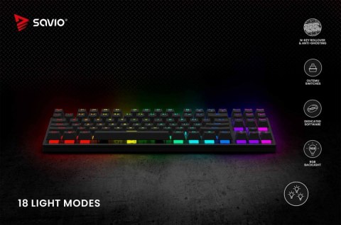 Klawiatura mechaniczna RGB Tempest X2 Outemu Red Klawiatura mechaniczna RGB Tempest X2 Outemu Red