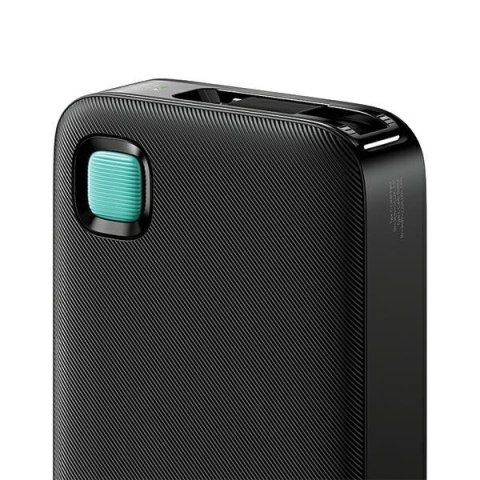Powerbank 10000mAh 20W zwijany kabel USB-C fast charge Czarny Powerbank 10000mAh 20W zwijany kabel USB-C fast charge Czarny