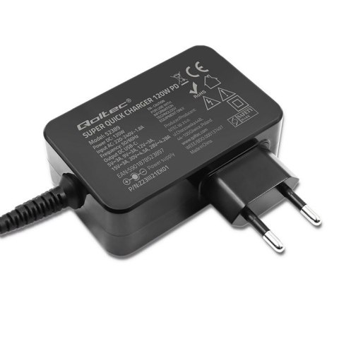 Ładowarka PD 120W Turbo | 5-28V | 3-4.5A | USB-C | Czarna Ładowarka PD 120W Turbo | 5-28V | 3-4.5A | USB-C | Czarna