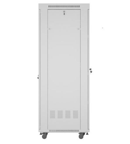 Szafa stojąca rack 19'' 42U 600x800 szara drzwi szklane flack pack Szafa stojąca rack 19'' 42U 600x800 szara drzwi szklane flack pack