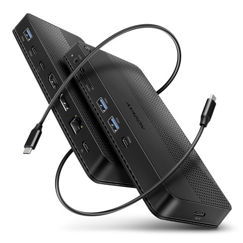 HMC-U4 Wieloportowy hub USB 12in1, USB 4.0 40Gbps, 3x USB-A, 2x USB-C, GLAN, HDMI 8K, DP 8K, PD 100W, HQ audio 24bit, UHS II SD/ HMC-U4 Wieloportowy hub USB 12in1, USB 4.0 40Gbps, 3x USB-A, 2x USB-C, GLAN, HDMI 8K, DP 8K, PD 100W, HQ audio 24bit, UHS II SD/