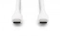 Kabel zasilający silikonowy USB-C - USB-C, USB 2.0 60W, 1m Biały