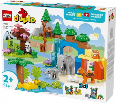 Klocki DUPLO 10446 Rodziny dzikich zwierząt 3 w 1 Klocki DUPLO 10446 Rodziny dzikich zwierząt 3 w 1