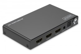 Rozdzielacz/Splitter HDMI 1x2, 8K/60Hz (4:4:4) z HDR, 48 Gbps, HDCP 2.3. Toslink / Stereo , EDID