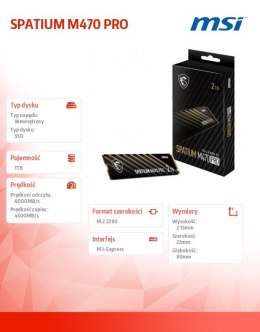 Dysk SPATIUM M470 PRO 1TB M.2 PCIe4 6000/4500MB/s