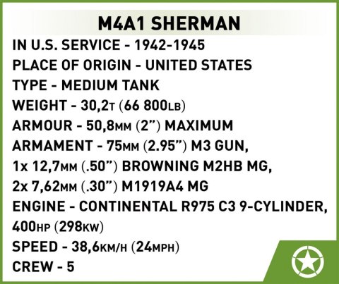 Klocki M4A1 Sherman 663 klocki Klocki M4A1 Sherman 663 klocki
