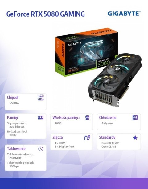 Karta graficzna GV-N5080GAMING OC-16GD GV-N5080GAMING OC-16GD Karta graficzna GV-N5080GAMING OC-16GD GV-N5080GAMING OC-16GD