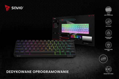 Klawiatura mechaniczna BLACKOUT X2 OUTEMU Blue, Hot Swap Klawiatura mechaniczna BLACKOUT X2 OUTEMU Blue, Hot Swap