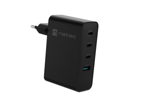 Ładowarka sieciowa Ribera GAN 3xUSB-C + 1x USB-A 100W czarna Ładowarka sieciowa Ribera GAN 3xUSB-C + 1x USB-A 100W czarna