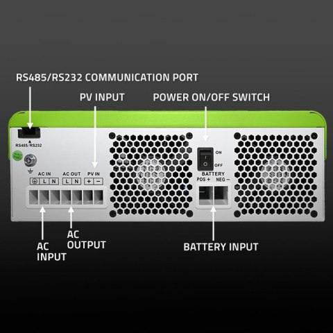 Hybrydowy Inwerter solarny Off-Grid 3500W | 100A | 24V | MPPT | BMS | opcja Wi-Fi | Sinus | Power Factor 1.0 Hybrydowy Inwerter solarny Off-Grid 3500W | 100A | 24V | MPPT | BMS | opcja Wi-Fi | Sinus | Power Factor 1.0