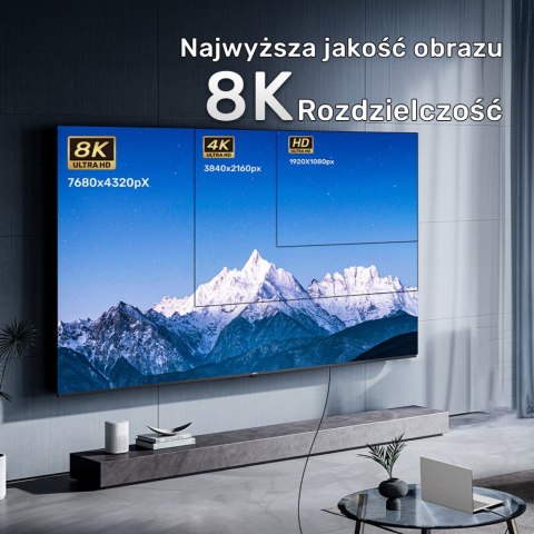 Kabel optyczny HDMI 2.1 AOC 8K 120Hz 5m; C11085GY03-5M Kabel optyczny HDMI 2.1 AOC 8K 120Hz 5m; C11085GY03-5M