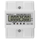 Trójfazowy elektroniczny licznik | miernik zużycia energii na szynę DIN | 400V | 100A | LCD | 4P