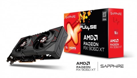Karta graficzna Radeon RX 9060 XT PULSE 16GB GDDR6 128bit DP/2HDMI Karta graficzna Radeon RX 9060 XT PULSE 16GB GDDR6 128bit DP/2HDMI