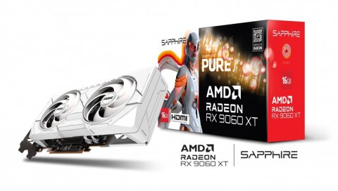 Karta graficzna Radeon RX 9060 XT PURE 16GB GDDR6 128bit DP/2HDMI Karta graficzna Radeon RX 9060 XT PURE 16GB GDDR6 128bit DP/2HDMI