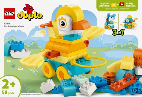 Klocki DUPLO 10448 3 w 1 Zwierzątka na kółkach Klocki DUPLO 10448 3 w 1 Zwierzątka na kółkach