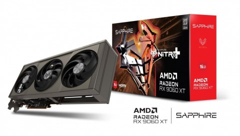 Karta graficzna Radeon RX 9060 XT NITRO+ 16GB GDDR6 128bit DP/2HDMI Karta graficzna Radeon RX 9060 XT NITRO+ 16GB GDDR6 128bit DP/2HDMI
