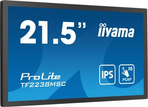 Monitor wielkoformatowy 21.5 cala TF2238MSC-B1 IPS,FHD,DP,HDMI,2x2W,2xUSB,600(cd/m2), 10pkt.7H,IP1X(Front),Pion/Poziom Monitor wielkoformatowy 21.5 cala TF2238MSC-B1 IPS,FHD,DP,HDMI,2x2W,2xUSB,600(cd/m2), 10pkt.7H,IP1X(Front),Pion/Poziom