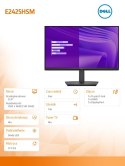 Monitor E2425HSM 23.8 cala VA LED Full HD (1920x1080)/16:9/DP/HDMI/VGA/Głośniki/3Y