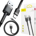 KABEL USB-A / USB-C Baseus Cafule CATKLF-AG1 50cm 3A QC 3.0 CZARNO-SZARY W NYLONOWYM OPLOCIE KABEL USB-A / USB-C Baseus Cafule CATKLF-AG1 50cm 3A QC 3.0 CZARNO-SZARY W NYLONOWYM OPLOCIE