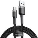 KABEL USB-A / USB-C Baseus Cafule CATKLF-AG1 50cm 3A QC 3.0 CZARNO-SZARY W NYLONOWYM OPLOCIE KABEL USB-A / USB-C Baseus Cafule CATKLF-AG1 50cm 3A QC 3.0 CZARNO-SZARY W NYLONOWYM OPLOCIE