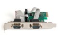 Karta rozszerzeń/Kontroler PCI Express RS232 Serial Port, 2xDB9, Chipset: ASIX99100 Karta rozszerzeń/Kontroler PCI Express RS232 Serial Port, 2xDB9, Chipset: ASIX99100