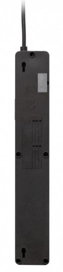 Listwa przeciwprzepięciowa ZX 510, 1L, 5,0m, czarna Listwa przeciwprzepięciowa ZX 510, 1L, 5,0m, czarna