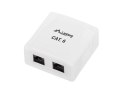 Gniazdo natynkowe 2x RJ45 Kat.6 białe Gniazdo natynkowe 2x RJ45 Kat.6 białe