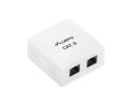 Gniazdo natynkowe 2x RJ45 Kat.6 białe Gniazdo natynkowe 2x RJ45 Kat.6 białe