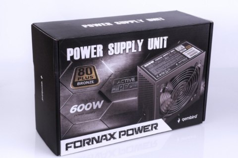 Zasilacz ATX 600W aktywne PFC 12 cm fan 80+Bronze color box Zasilacz ATX 600W aktywne PFC 12 cm fan 80+Bronze color box