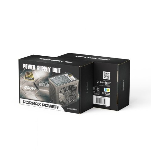 Zasilacz ATX 600W aktywne PFC 12 cm fan 80+Bronze color box Zasilacz ATX 600W aktywne PFC 12 cm fan 80+Bronze color box