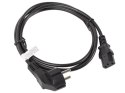 Kabel zasilający CEE 7/7 - IEC 320 C13 1.8M czarny Kabel zasilający CEE 7/7 - IEC 320 C13 1.8M czarny