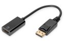 Kabel adapter DisplayPort z zatrzaskiem 1080p 60Hz FHD Typ DP/HDMI A M/Ż 0,2m Czarny Kabel adapter DisplayPort z zatrzaskiem 1080p 60Hz FHD Typ DP/HDMI A M/Ż 0,2m Czarny
