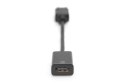 Kabel adapter DisplayPort z zatrzaskiem 1080p 60Hz FHD Typ DP/HDMI A M/Ż 0,2m Czarny Kabel adapter DisplayPort z zatrzaskiem 1080p 60Hz FHD Typ DP/HDMI A M/Ż 0,2m Czarny