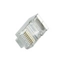 Wtyki RJ45 CAT.6 100szt. ekranowane z osłoną, czarne Wtyki RJ45 CAT.6 100szt. ekranowane z osłoną, czarne