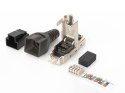 Wtyk modularny RJ45 kat.6A, PoE+, 10GbE, STP, ekranowany, metalowy, beznarzędziowy, AWG 27-22, zaślepka Wtyk modularny RJ45 kat.6A, PoE+, 10GbE, STP, ekranowany, metalowy, beznarzędziowy, AWG 27-22, zaślepka