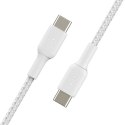 Kabel Braided USB-C USB-C 1m biały Kabel Braided USB-C USB-C 1m biały