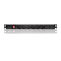 Listwa zasilająca do szafy RACK 1U | 16A | PDU | 6xSCHUKO | 2m Listwa zasilająca do szafy RACK 1U | 16A | PDU | 6xSCHUKO | 2m