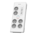 Listwa antyprzepięciowa 6 gniazd AC Fr 40W, 2 m Listwa antyprzepięciowa 6 gniazd AC Fr 40W, 2 m