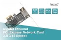 Karta sieciowa przewodowa PCI Express 1x RJ45 2.5 Gigabit Ethernet 10/100/1000/2500Mbps Karta sieciowa przewodowa PCI Express 1x RJ45 2.5 Gigabit Ethernet 10/100/1000/2500Mbps