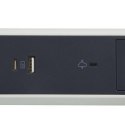 Przedłużacz ochronny 5x2PZ +USB A/C 1,5m biało-czarny Przedłużacz ochronny 5x2PZ +USB A/C 1,5m biało-czarny