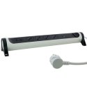 Przedłużacz ochronny 5x2PZ +USB A/C 1,5m biało-czarny Przedłużacz ochronny 5x2PZ +USB A/C 1,5m biało-czarny