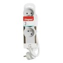Przedłużacz standard 3x2P+Z 3m biało-szary Przedłużacz standard 3x2P+Z 3m biało-szary