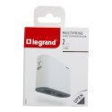 Rozgałęziacz 2x2P+USB AC Biało/czarny Rozgałęziacz 2x2P+USB AC Biało/czarny